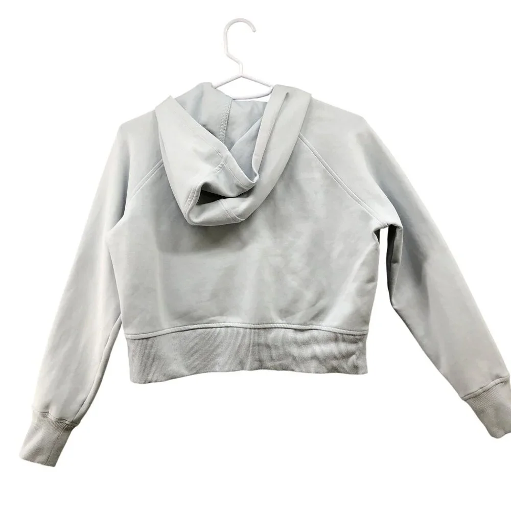 Old Navy Dynamic Fleece Jacket Girls Size L 10-12 Blue Hoodie Zip Quilted Active